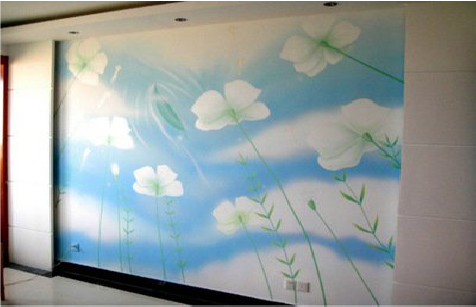 泰州画墙绘怎么画好白云的蓬松感?