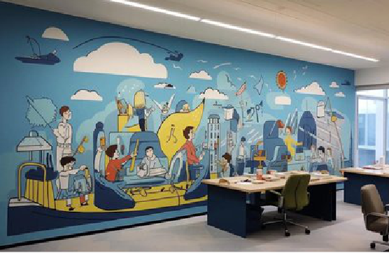泰州办公室墙绘的特点。